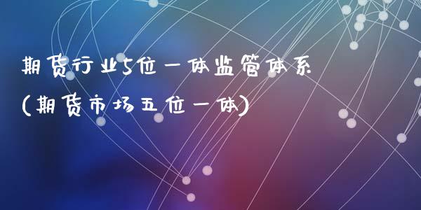 期货行业5位一体监管体系(期货市场五位一体)_https://www.qianjuhuagong.com_期货开户_第1张