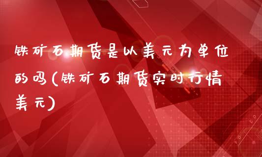 铁矿石期货是以美元为单位的吗(铁矿石期货实时行情美元)_https://www.qianjuhuagong.com_期货开户_第1张