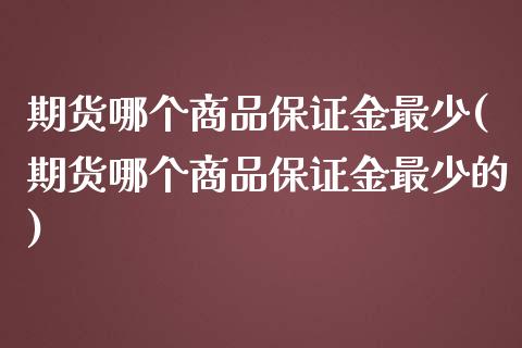 期货哪个商品保证金最少(期货哪个商品保证金最少的)_https://www.qianjuhuagong.com_期货行情_第1张