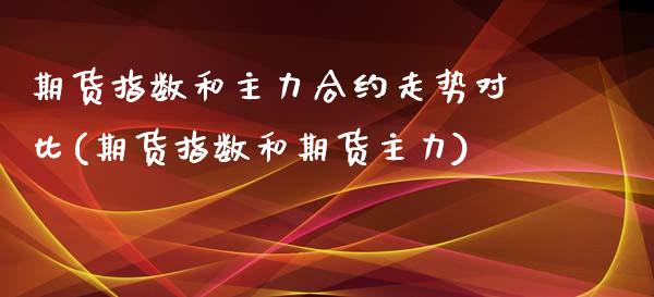 期货指数和主力合约走势对比(期货指数和期货主力)_https://www.qianjuhuagong.com_期货百科_第1张