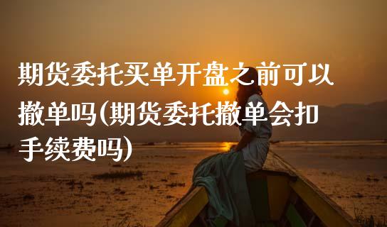 期货委托买单开盘之前可以撤单吗(期货委托撤单会扣手续费吗)_https://www.qianjuhuagong.com_期货平台_第1张