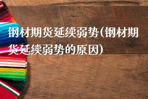 钢材期货延续弱势(钢材期货延续弱势的原因)_https://www.qianjuhuagong.com_期货行情_第1张