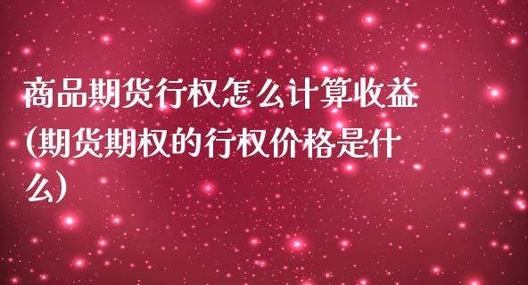 商品期货行权怎么计算收益(期货期权的行权价格是什么)_https://www.qianjuhuagong.com_期货开户_第1张