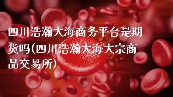 四川浩瀚大海商务平台是期货吗(四川浩瀚大海大宗商品交易所)_https://www.qianjuhuagong.com_期货行情_第1张