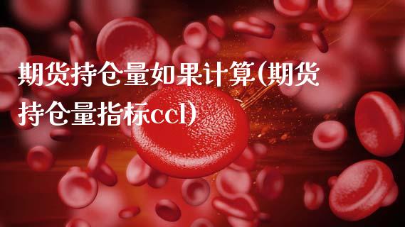 期货持仓量如果计算(期货持仓量指标ccl)_https://www.qianjuhuagong.com_期货行情_第1张