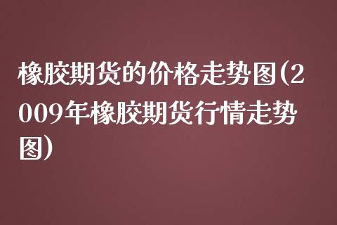 橡胶期货的价格走势图(2009年橡胶期货行情走势图)_https://www.qianjuhuagong.com_期货平台_第1张