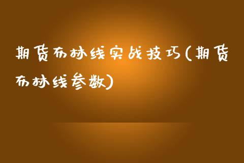 期货布林线实战技巧(期货布林线参数)_https://www.qianjuhuagong.com_期货行情_第1张