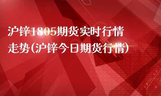 沪锌1805期货实时行情走势(沪锌今日期货行情)_https://www.qianjuhuagong.com_期货平台_第1张