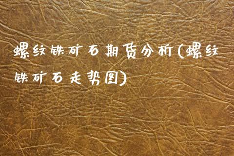 螺纹铁矿石期货分析(螺纹铁矿石走势图)_https://www.qianjuhuagong.com_期货平台_第1张