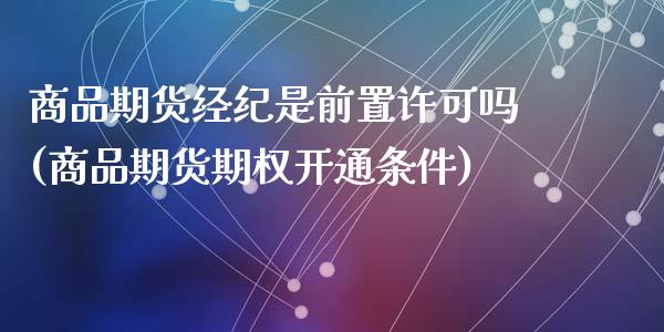 商品期货经纪是前置许可吗(商品期货期权开通条件)_https://www.qianjuhuagong.com_期货百科_第1张