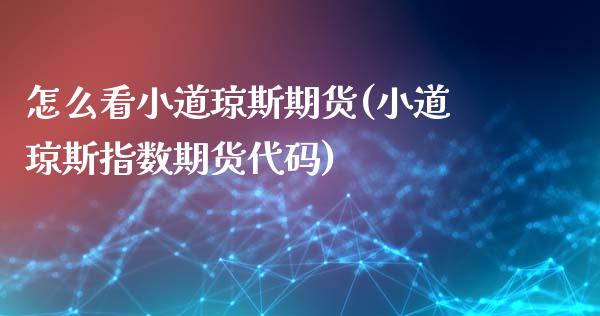 怎么看小道琼斯期货(小道琼斯指数期货代码)_https://www.qianjuhuagong.com_期货开户_第1张