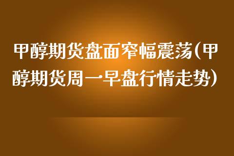 甲醇期货盘面窄幅震荡(甲醇期货周一早盘行情走势)_https://www.qianjuhuagong.com_期货行情_第1张