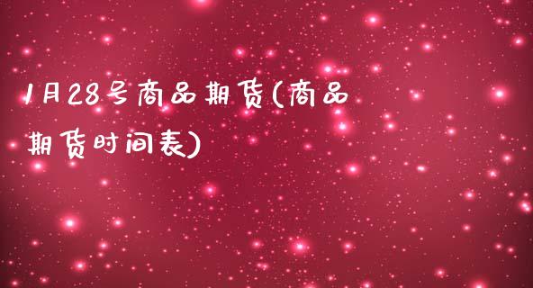 1月28号商品期货(商品期货时间表)_https://www.qianjuhuagong.com_期货直播_第1张