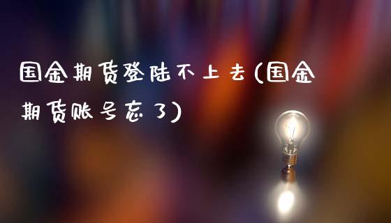 国金期货登陆不上去(国金期货账号忘了)_https://www.qianjuhuagong.com_期货百科_第1张