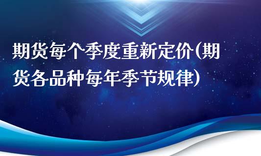 期货每个季度重新定价(期货各品种每年季节规律)_https://www.qianjuhuagong.com_期货直播_第1张