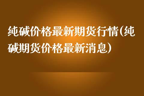 纯碱价格最新期货行情(纯碱期货价格最新消息)_https://www.qianjuhuagong.com_期货行情_第1张