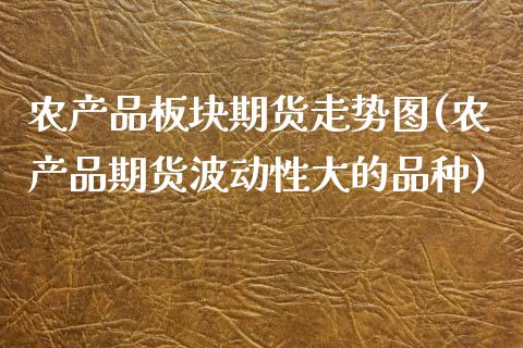 农产品板块期货走势图(农产品期货波动性大的品种)_https://www.qianjuhuagong.com_期货百科_第1张