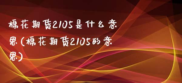 棉花期货2105是什么意思(棉花期货2105的意思)_https://www.qianjuhuagong.com_期货开户_第1张