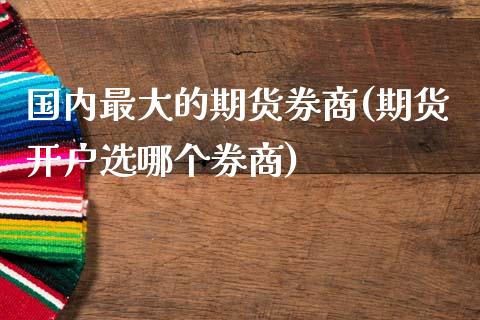 国内最大的期货券商(期货开户选哪个券商)_https://www.qianjuhuagong.com_期货直播_第1张