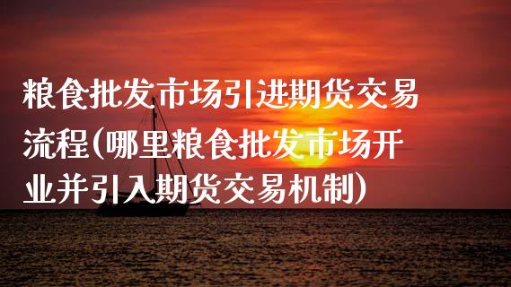 粮食批发市场引进期货交易流程(哪里粮食批发市场开业并引入期货交易机制)_https://www.qianjuhuagong.com_期货百科_第1张