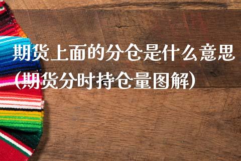 期货上面的分仓是什么意思(期货分时持仓量图解)_https://www.qianjuhuagong.com_期货百科_第1张