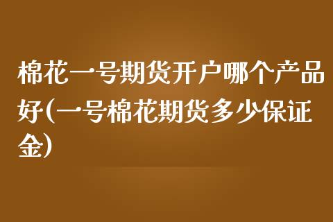 棉花一号期货开户哪个产品好(一号棉花期货多少保证金)_https://www.qianjuhuagong.com_期货行情_第1张