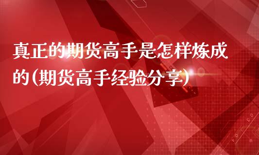 真正的期货高手是怎样炼成的(期货高手经验分享)_https://www.qianjuhuagong.com_期货开户_第1张