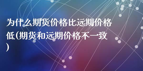 为什么期货价格比远期价格低(期货和远期价格不一致)_https://www.qianjuhuagong.com_期货平台_第1张