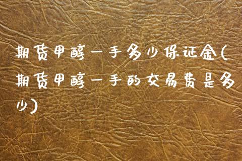 期货甲醇一手多少保证金(期货甲醇一手的交易费是多少)_https://www.qianjuhuagong.com_期货平台_第1张