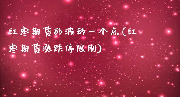 红枣期货的波动一个点(红枣期货涨跌停限制)_https://www.qianjuhuagong.com_期货行情_第1张