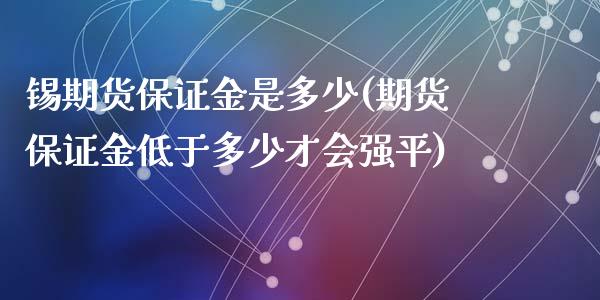 锡期货保证金是多少(期货保证金低于多少才会强平)_https://www.qianjuhuagong.com_期货直播_第1张