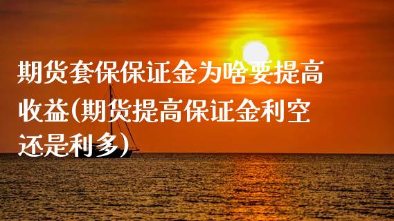 期货套保保证金为啥要提高收益(期货提高保证金利空还是利多)_https://www.qianjuhuagong.com_期货平台_第1张