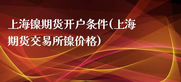 上海镍期货开户条件(上海期货交易所镍价格)_https://www.qianjuhuagong.com_期货百科_第1张