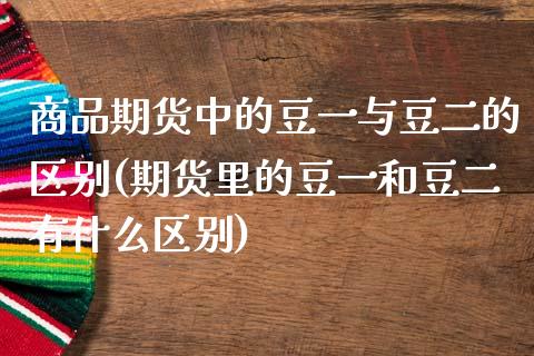 商品期货中的豆一与豆二的区别(期货里的豆一和豆二有什么区别)_https://www.qianjuhuagong.com_期货行情_第1张