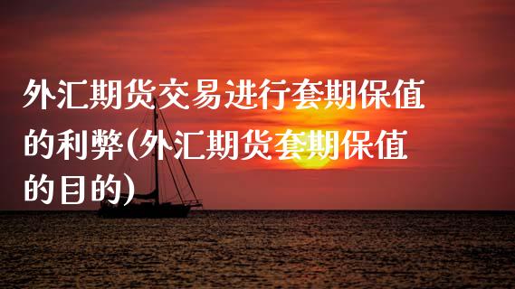 外汇期货交易进行套期保值的利弊(外汇期货套期保值的目的)_https://www.qianjuhuagong.com_期货平台_第1张