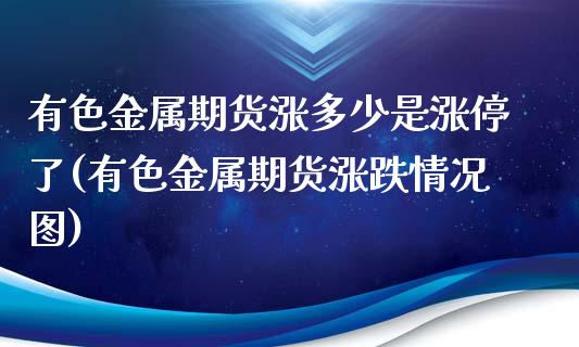 有色金属期货涨多少是涨停了(有色金属期货涨跌情况图)_https://www.qianjuhuagong.com_期货平台_第1张