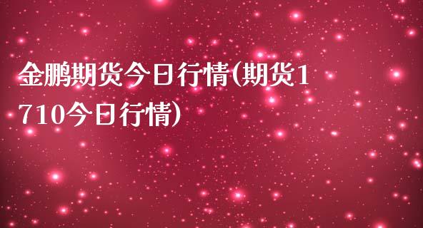 金鹏期货今日行情(期货1710今日行情)_https://www.qianjuhuagong.com_期货百科_第1张