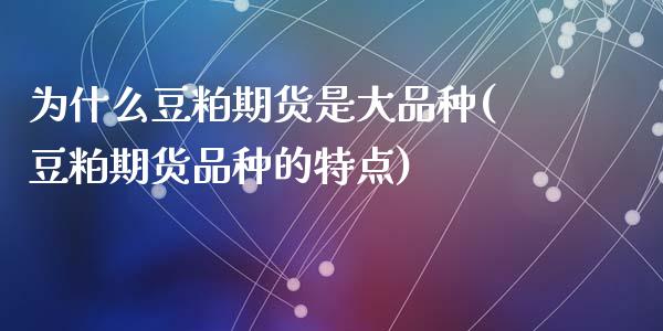 为什么豆粕期货是大品种(豆粕期货品种的特点)_https://www.qianjuhuagong.com_期货百科_第1张